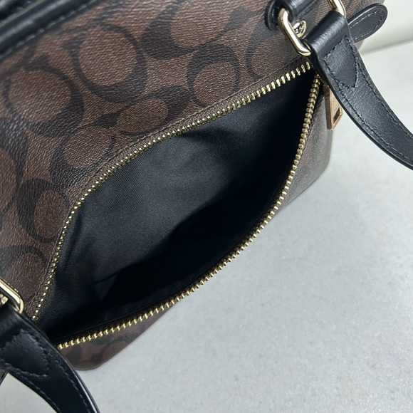 Coach Signature Brown and Black Tote with Wallet - Picture 6 of 16